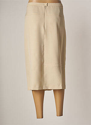 Jupe mi-longue taille normale beige GUY DUBOUIS femme