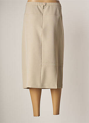 Jupe mi-longue taille normale beige GUY DUBOUIS femme