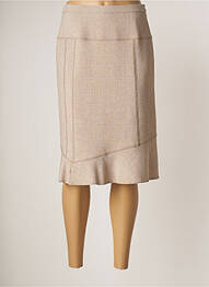 Jupe mi-longue taille normale beige GUY DUBOUIS femme