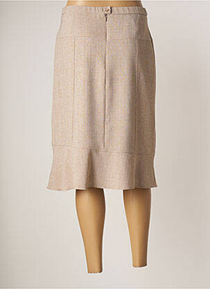Jupe mi-longue stretch beige GUY DUBOUIS femme