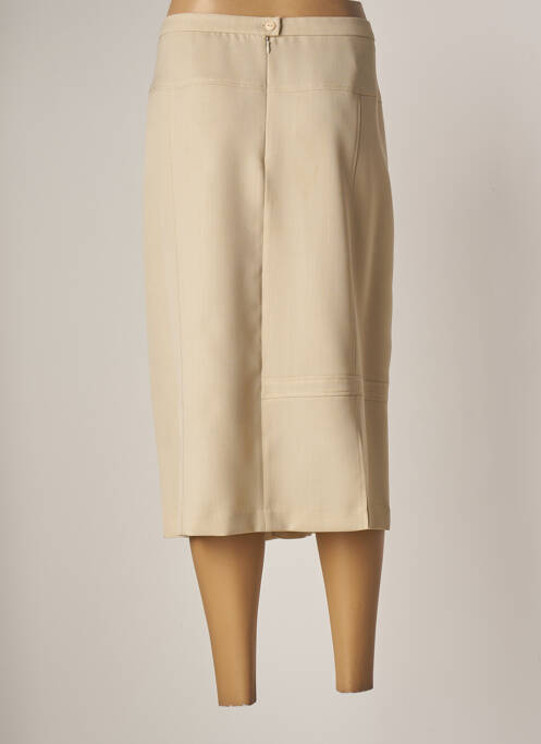 Jupe mi-longue beige GUY DUBOUIS pour femme