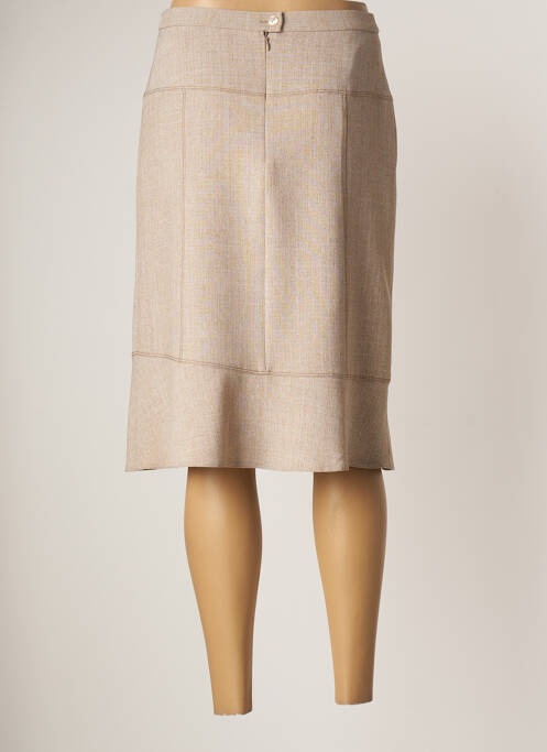 Jupe mi-longue beige GUY DUBOUIS pour femme