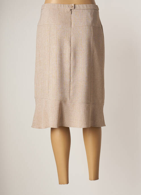 Jupe mi-longue beige GUY DUBOUIS pour femme