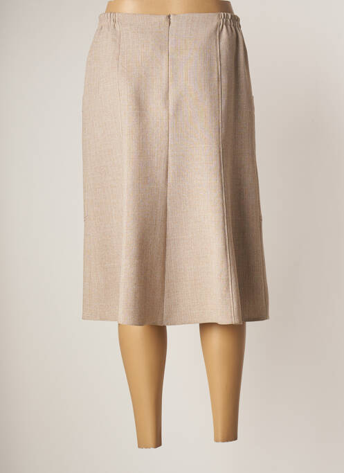 Jupe mi-longue beige IMPULSION pour femme