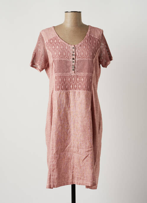 Robe mi-longue rose MERI & ESCA pour femme