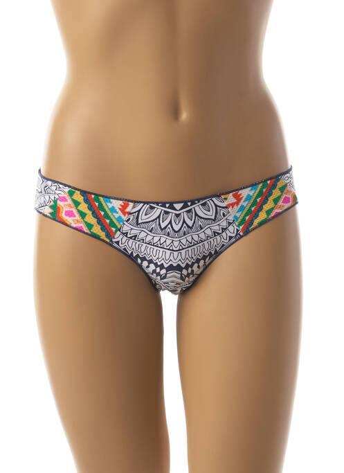Bas de maillot de bain imprimé fantaisie culotte blanc RIP CURL femme