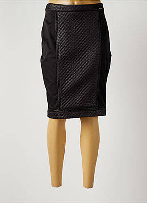 Jupe mi-longue stretch noir LUNA femme