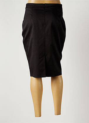 Jupe mi-longue stretch noir LUNA femme