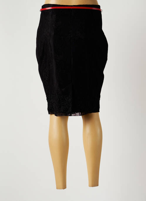 Jupe mi-longue noir LUNA pour femme