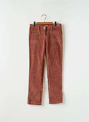 Pantalon droit tissage velours taille ajustable marron SCOTCH SHRUNK fille