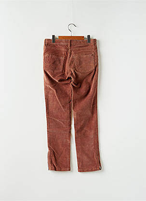 Pantalon droit tissage velours taille ajustable marron SCOTCH SHRUNK fille