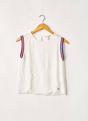 Top sans manche sans manche blanc PEPE JEANS fille