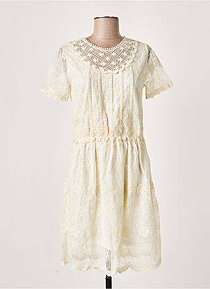 Robe courte manches courtes manches courtes beige MOLLY BRACKEN femme