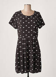 Robe courte fermeture zippée au dos manches courtes noir MOLLY BRACKEN femme