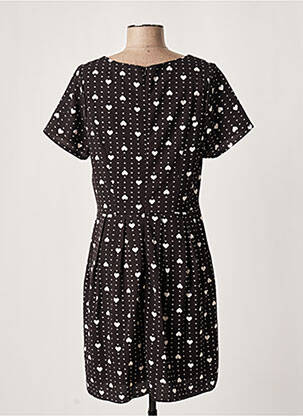 Robe courte fermeture zippée au dos manches courtes noir MOLLY BRACKEN femme