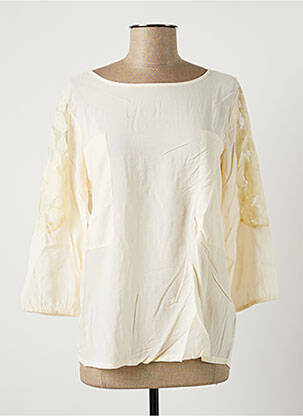 Blouse col rond manches 3/4 rose ICHI femme