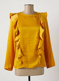 Blouse fermeture boutonnée au dos manches longues jaune SWEED PARIS femme