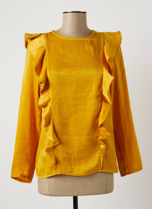 Blouse fermeture boutonnée au dos manches longues jaune SWEED PARIS femme
