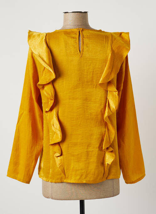 Blouse fermeture boutonnée au dos manches longues jaune SWEED PARIS femme