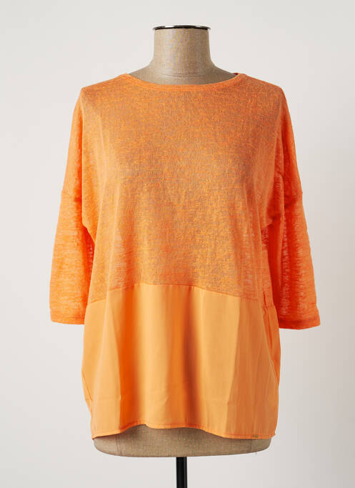 Pull tunique manches 3/4 manches 3/4 orange SALSA femme