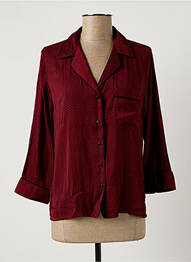 Chemisier poches poitrine manches 3/4 rouge SWEED PARIS femme