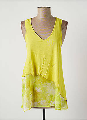 Tunique sans manche tissage crêpe vert SALSA femme