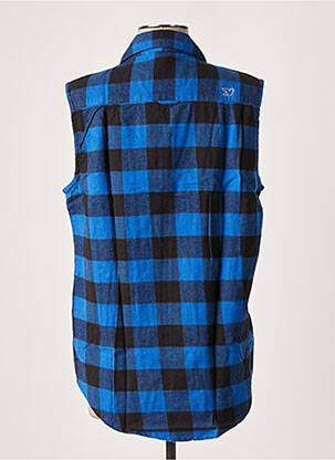 Veste casual col chemisier bleu LEON & HARPER femme