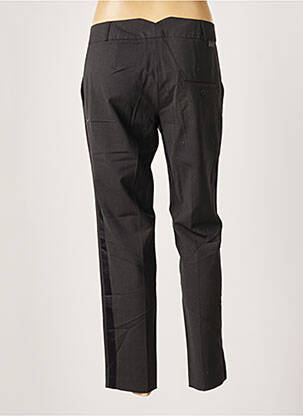 Pantalon 7/8 fermeture zippée sous rabat avec crochet taille normale gris LEON & HARPER femme