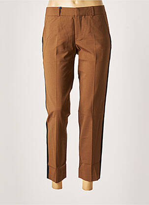 Pantalon 7/8 coupe chino taille normale marron LEON & HARPER femme