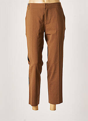 Pantalon 7/8 coupe chino taille normale marron LEON & HARPER femme