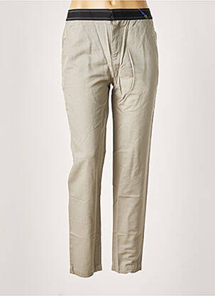 Pantalon 7/8 taille élastique taille normale gris LEON & HARPER femme