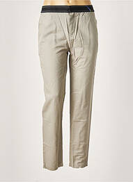 Pantalon 7/8 taille élastique taille normale gris LEON & HARPER femme
