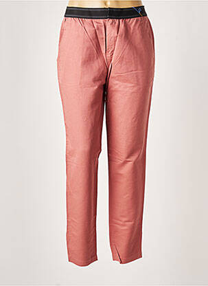 Pantalon 7/8 taille élastique taille normale rose LEON & HARPER femme