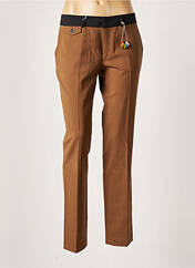 Pantalon chino marron LEON & HARPER pour femme seconde vue