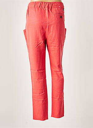 Pantalon droit taille élastique taille normale orange LEON & HARPER femme