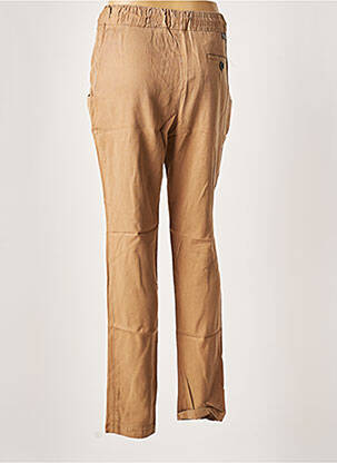 Pantalon droit taille élastique taille normale marron LEON & HARPER femme