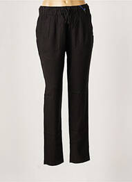 Pantalon droit taille élastique taille normale noir LEON & HARPER femme