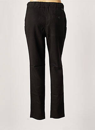 Pantalon droit taille élastique taille normale noir LEON & HARPER femme