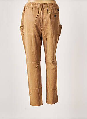 Pantalon droit taille élastique taille normale marron LEON & HARPER femme