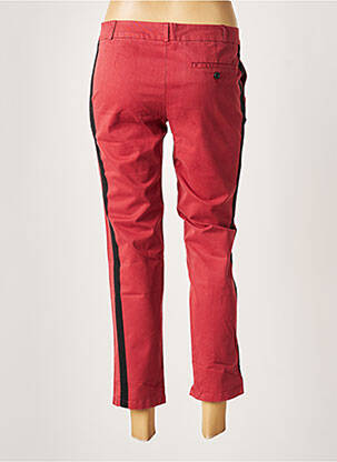 Pantalon 7/8 stretch taille basse rouge LEON & HARPER femme