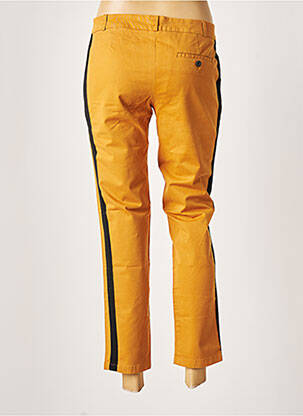Pantalon 7/8 stretch taille basse jaune LEON & HARPER femme