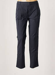 Pantalon chino broderie galons latéraux taille normale bleu LEON & HARPER femme