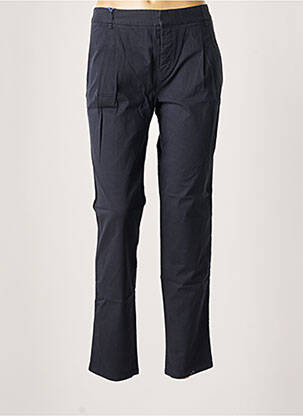 Pantalon chino broderie galons latéraux taille normale bleu LEON & HARPER femme