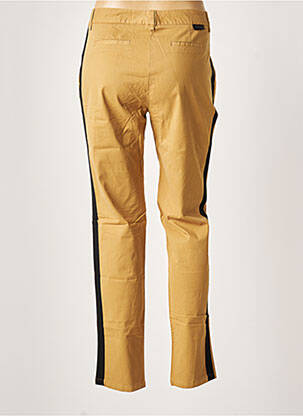 Pantalon chino broderie galons latéraux taille normale beige LEON & HARPER femme