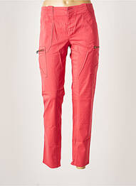 Pantalon cargo poches taille normale rose LEON & HARPER femme