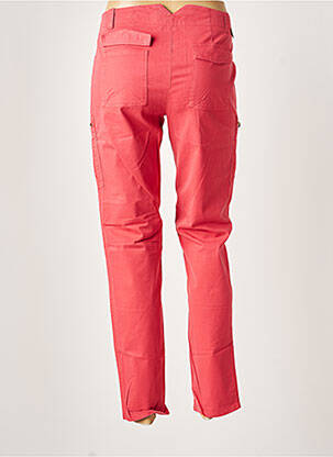 Pantalon cargo poches taille normale rose LEON & HARPER femme