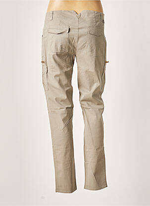 Pantalon cargo poches taille normale gris LEON & HARPER femme