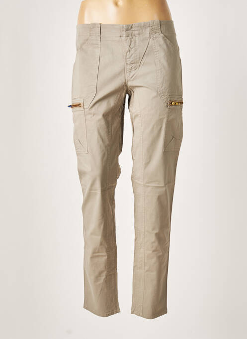 Pantalon cargo gris LEON & HARPER pour femme