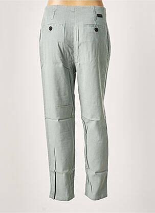 Pantalon droit taille à pinces taille haute bleu LEON & HARPER femme