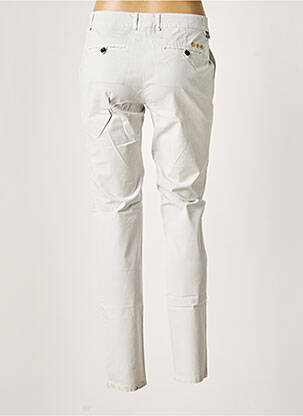 Pantalon chino tissage popeline taille normale gris LEON & HARPER femme